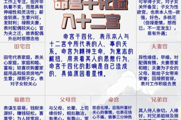紫微斗数之四化论断法详释：生年干四化表象