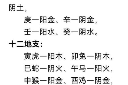 十二地支阴阳五行及方位