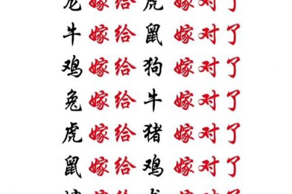 夫妻配对，对照看看。