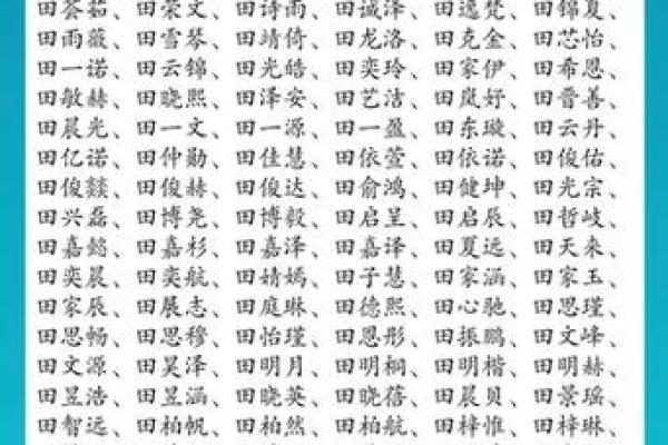 田姓女孩名字大全-田姓女孩起名字大全-田姓名字大全姓名