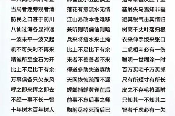 用八字成语