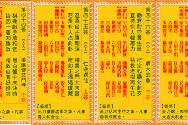 观音灵签42签求事业财运