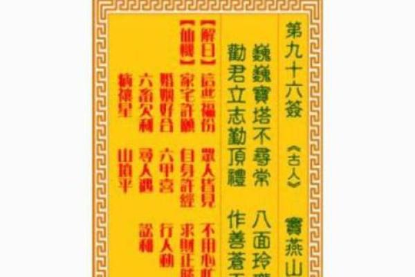 观音灵签第六十六签解