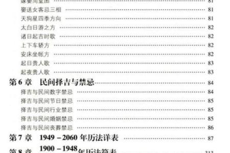 民间老黄历、万年历，术语解释