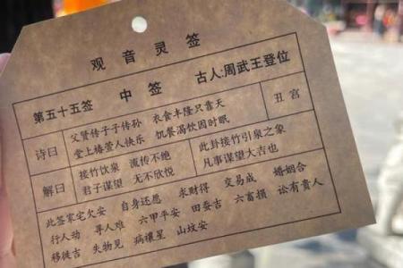 观音灵签中签二十