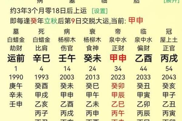 八字排盘分析