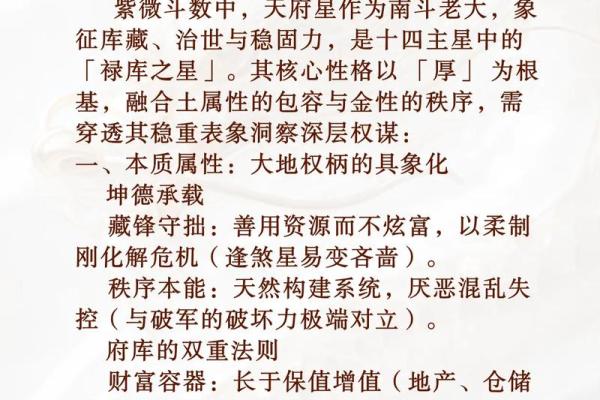 紫薇斗数天府男