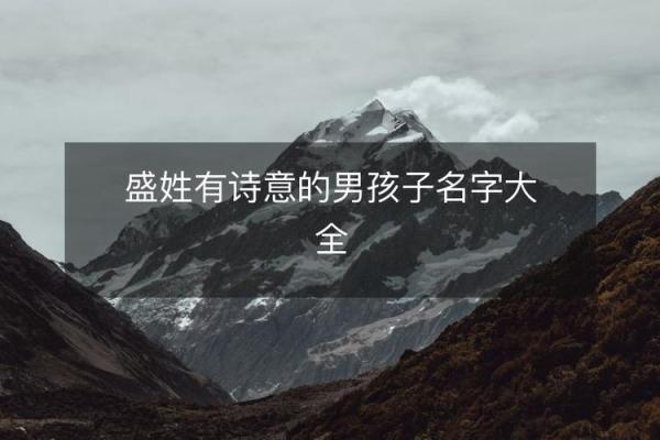 盛姓男孩名字大全-盛姓男孩起名字大全-盛姓名字大全姓名
