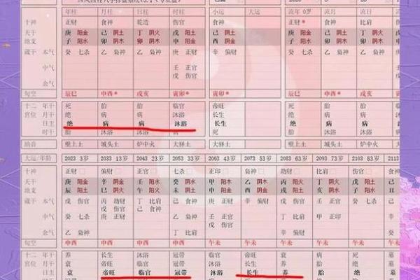 四柱八字分析命运