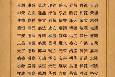 生辰八字起名取名专用大全