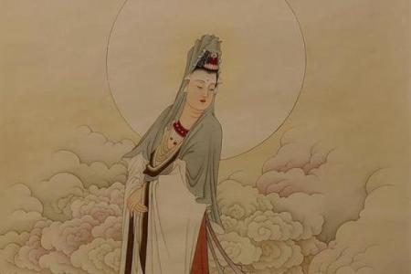 观音灵签舜天子传位水墨