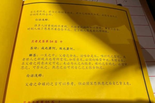 月老灵签姻缘46签解说