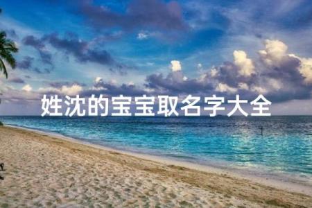 沈姓男孩名字大全-沈姓男孩起名字大全-沈姓名字大全姓名