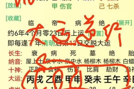 生辰八字算大运